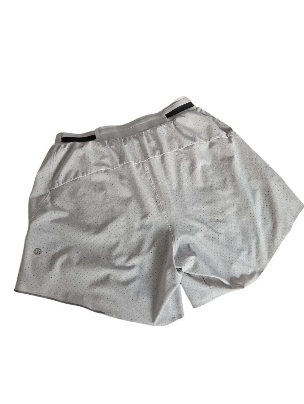 lululemon athletica Light Gray Perforated Athletic Shorts